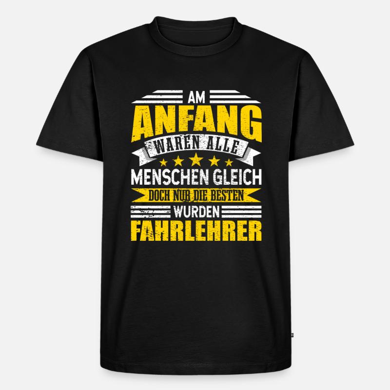 Fahrlehrer - Männer Premium Bio T-Shirt - Schwarz