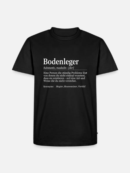 Bodenleger Definition - Männer Premium Bio T-Shirt - Schwarz
