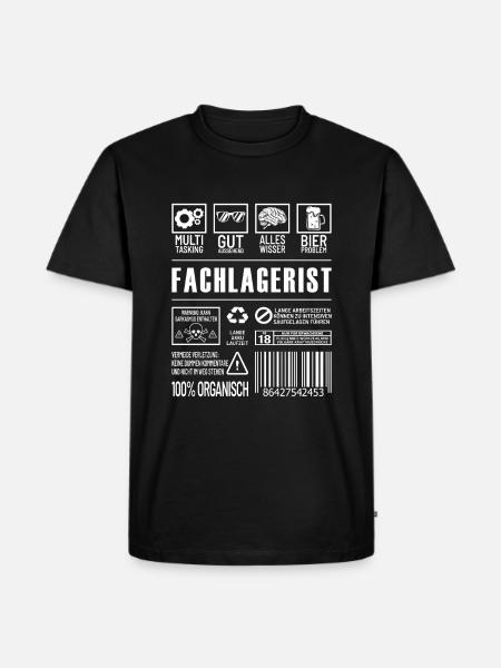 Fachlagerist - Männer Premium Bio T-Shirt - Schwarz