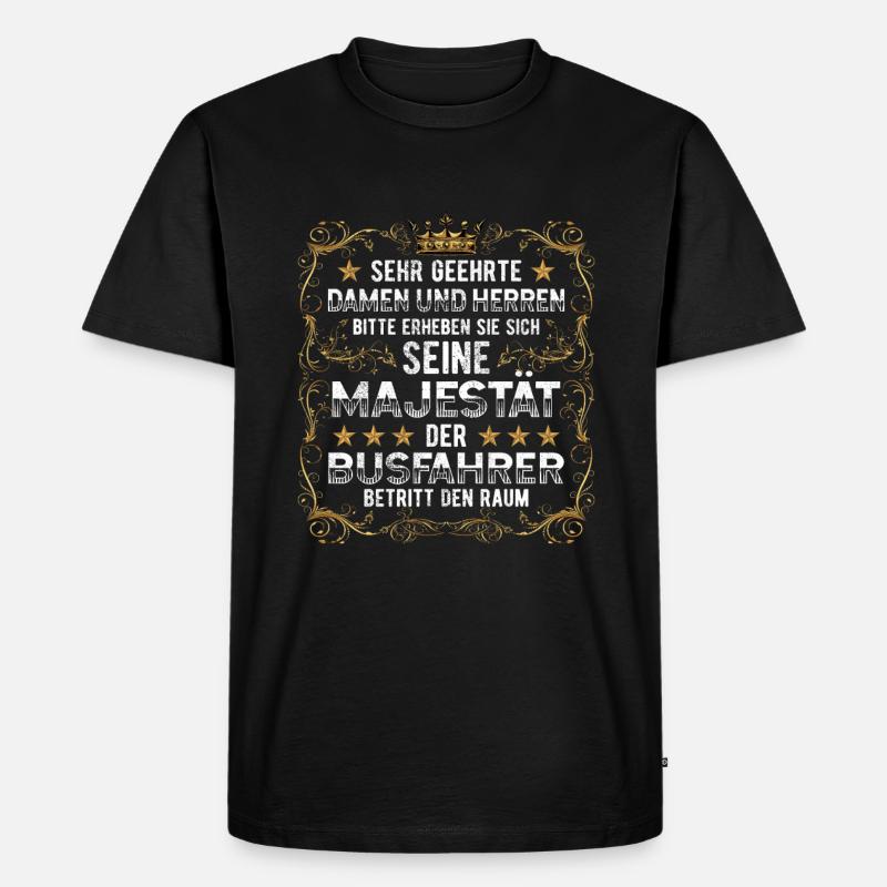 Busfahrer Bus - Männer Premium Bio T-Shirt - Schwarz