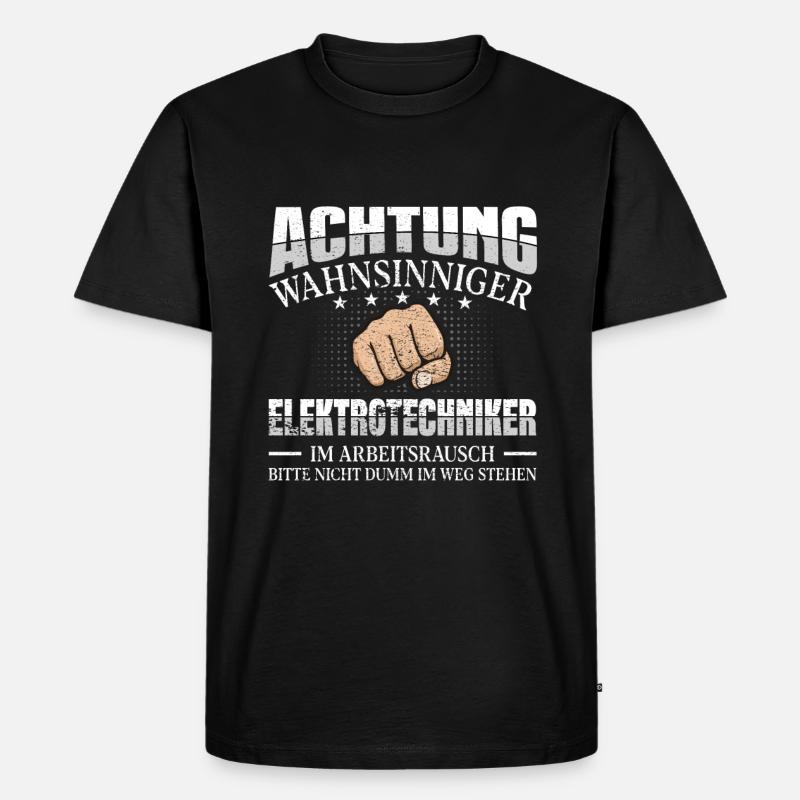 Elektrotechniker - Männer Premium Bio T-Shirt - Schwarz