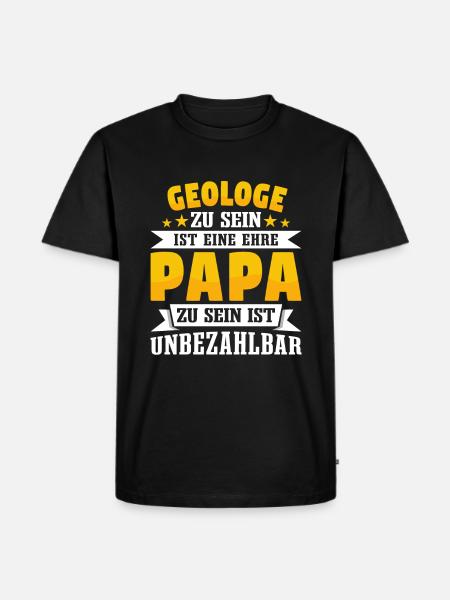 Geologe - Männer Premium Bio T-Shirt - Schwarz