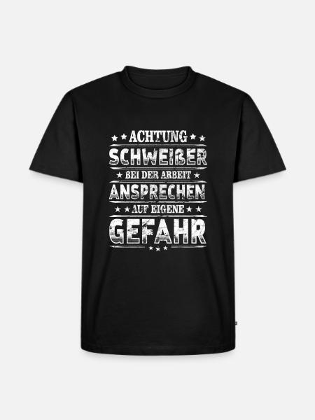 Schweißer - Männer Premium Bio T-Shirt - Schwarz