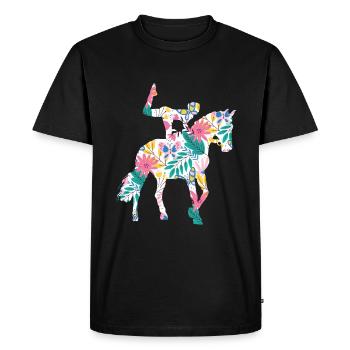 Voûte Volti Voûte Chevaux Chevaux Filles - T-shirt Premium bio Homme - noir - Devant - Nico (187cm)