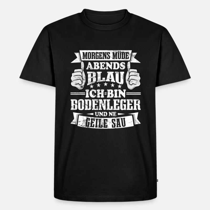 Bodenleger - Männer Premium Bio T-Shirt - Schwarz
