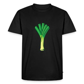 Lauch - Männer Premium Bio T-Shirt - Schwarz - Vorne - Nico (187cm)