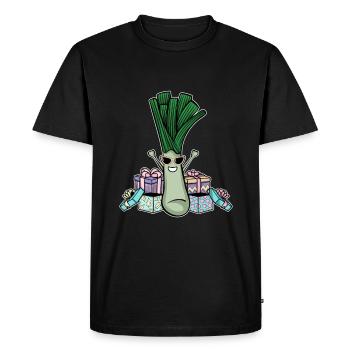 Leek - Men's Premium Organic T-Shirt - black - Front - Nico (187cm)