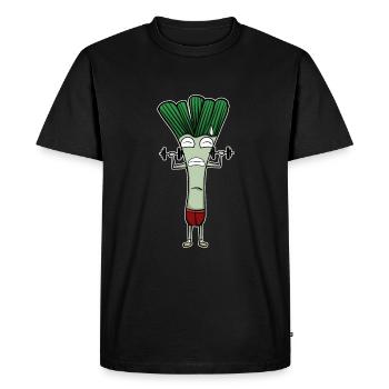 Leek - Men's Premium Organic T-Shirt - black - Front - Nico (187cm)