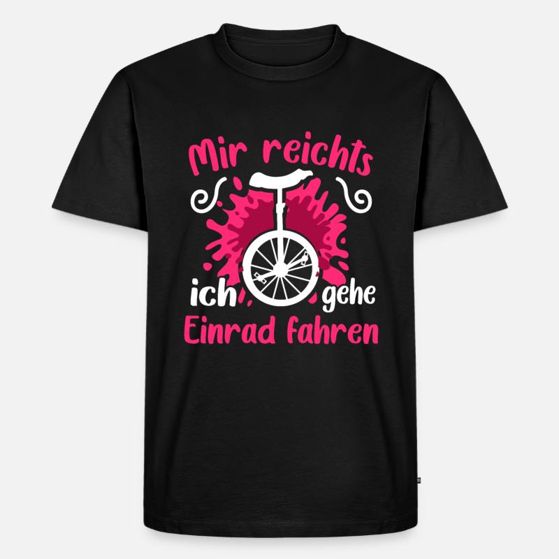 Einrad - Männer Premium Bio T-Shirt - Schwarz