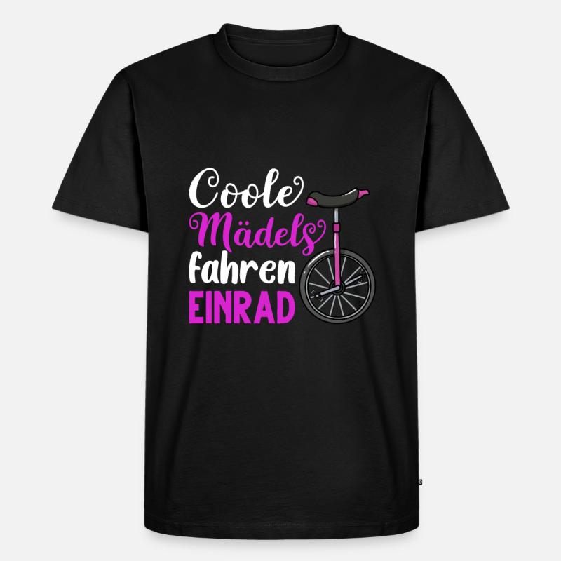 Einrad - Männer Premium Bio T-Shirt - Schwarz