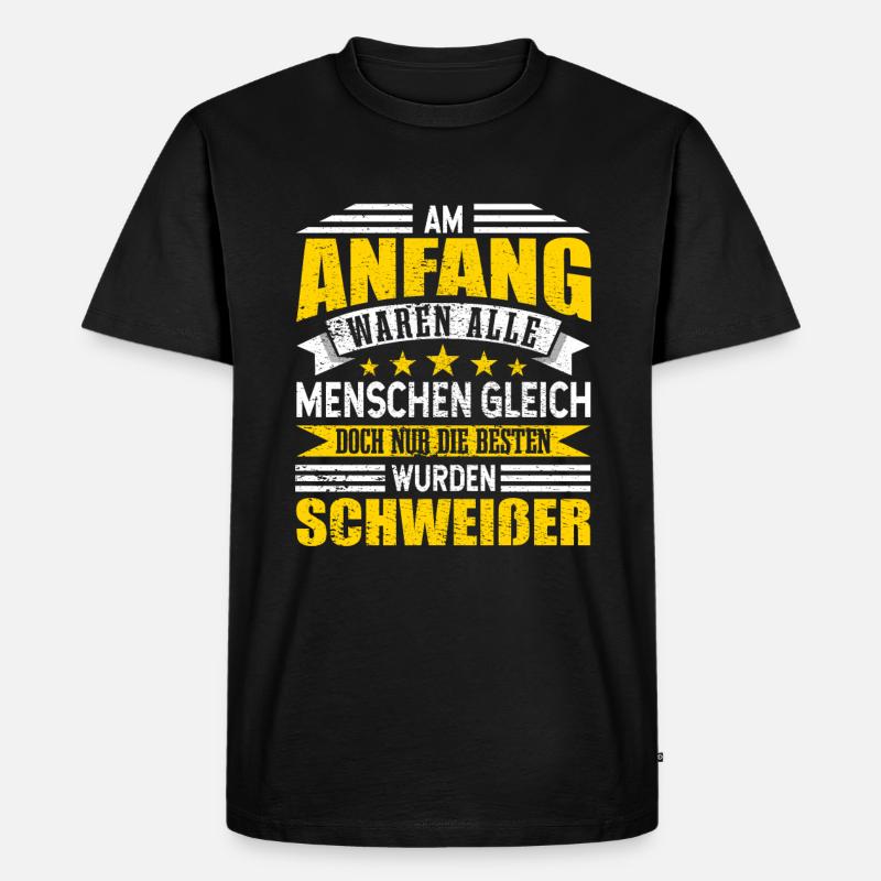 Schweißer - Männer Premium Bio T-Shirt - Schwarz