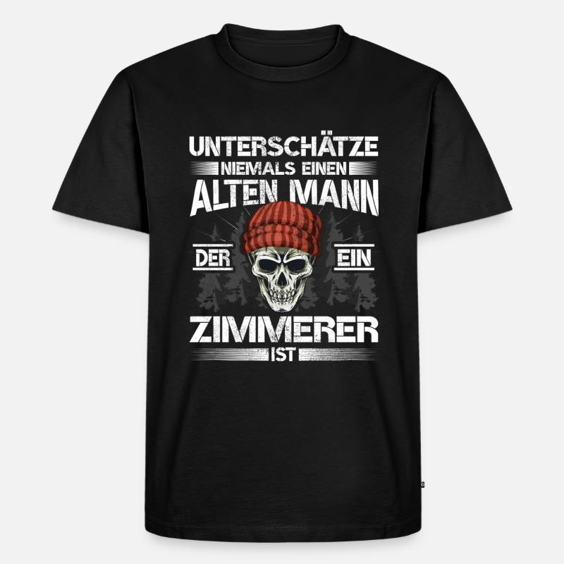 Zimmerer - Männer Premium Bio T-Shirt - Schwarz