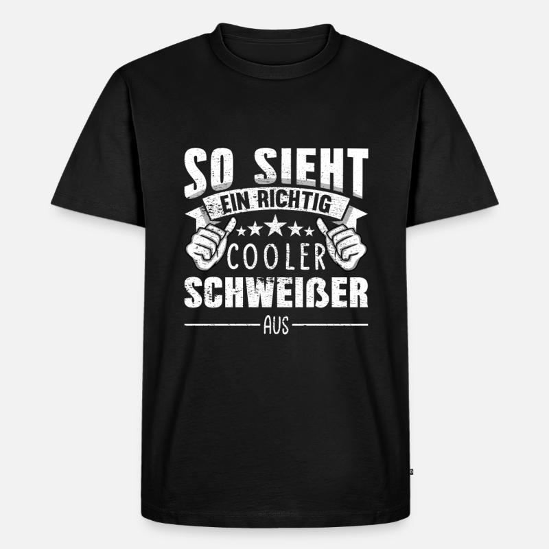 Schweißer - Männer Premium Bio T-Shirt - Schwarz