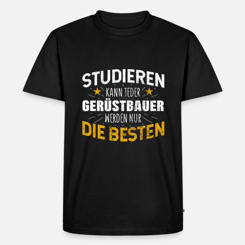 Gerüstbauer - Männer Premium Bio T-Shirt - Schwarz