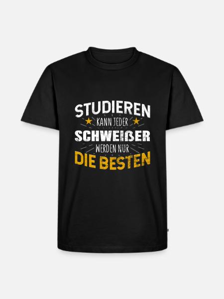 Schweißer - Männer Premium Bio T-Shirt - Schwarz
