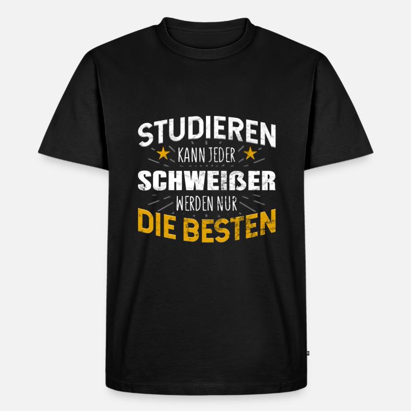 Schweißer - Männer Premium Bio T-Shirt - Schwarz