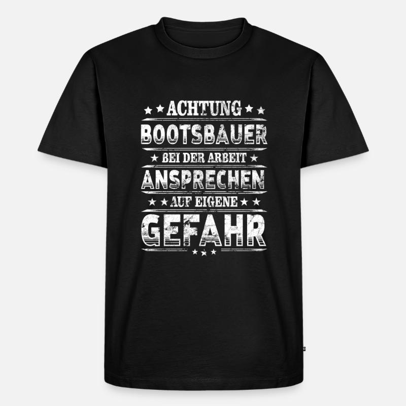 Bootsbauer Schiffsbauer - Männer Premium Bio T-Shirt - Schwarz