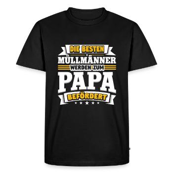Müllmann - Männer Premium Bio T-Shirt - Schwarz - Vorne - Nico (187cm)