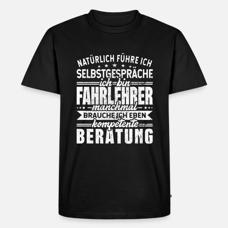 Fahrlehrer - Männer Premium Bio T-Shirt - Schwarz