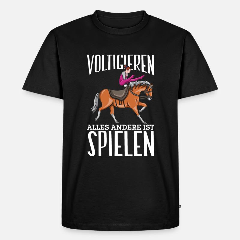 Voltigieren - Männer Premium Bio T-Shirt - Schwarz