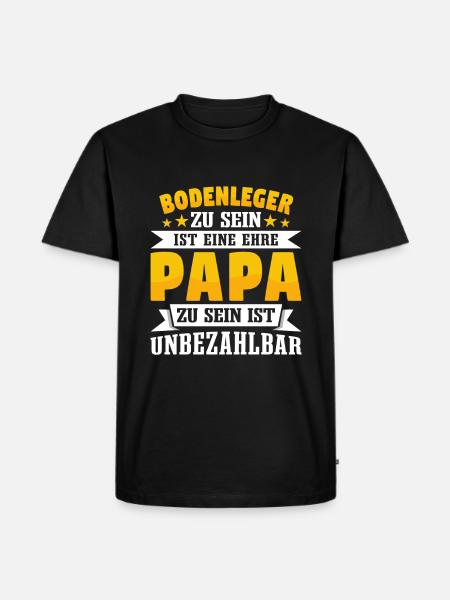 Bodenleger - Männer Premium Bio T-Shirt - Schwarz