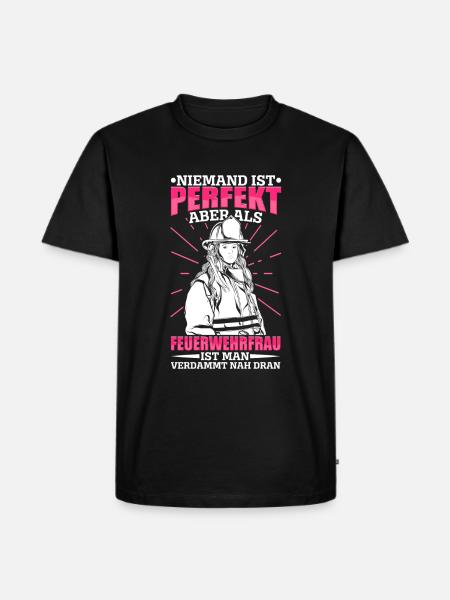 Feuerwehr - Männer Premium Bio T-Shirt - Schwarz