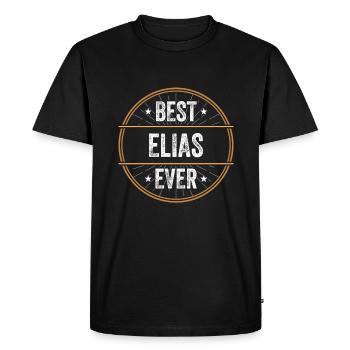 Best Elias Ever First Name Name Gift - Men's Premium Organic T-Shirt - black - Front - Nico (187cm)