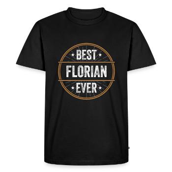 Meilleur cadeau de prénom Florian - T-shirt Premium bio Homme - noir - Devant - Nico (187cm)