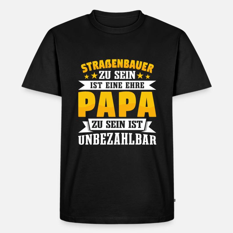 Straßenbauer - Männer Premium Bio T-Shirt - Schwarz