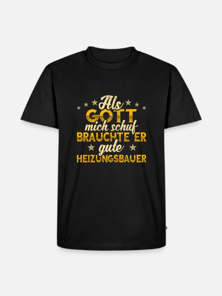 Heizungsbauer - Männer Premium Bio T-Shirt - Schwarz