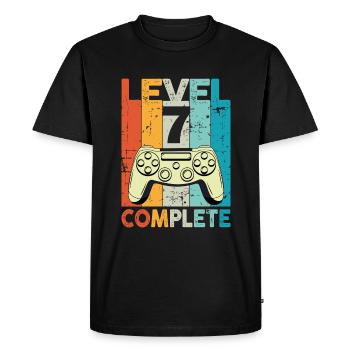 Level 7 Complete Gaming Geburtstag - Männer Premium Bio T-Shirt - Schwarz - Vorne - Nico (187cm)