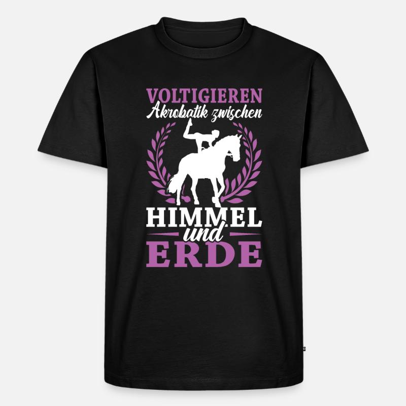 Voltigieren - Männer Premium Bio T-Shirt - Schwarz
