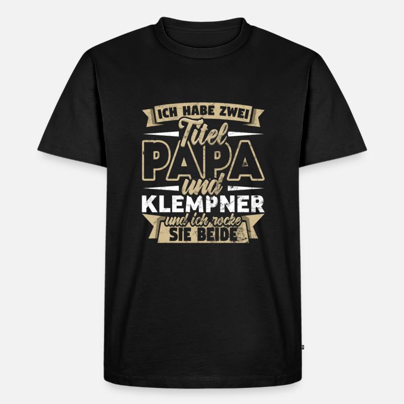 Klempner - Männer Premium Bio T-Shirt - Schwarz