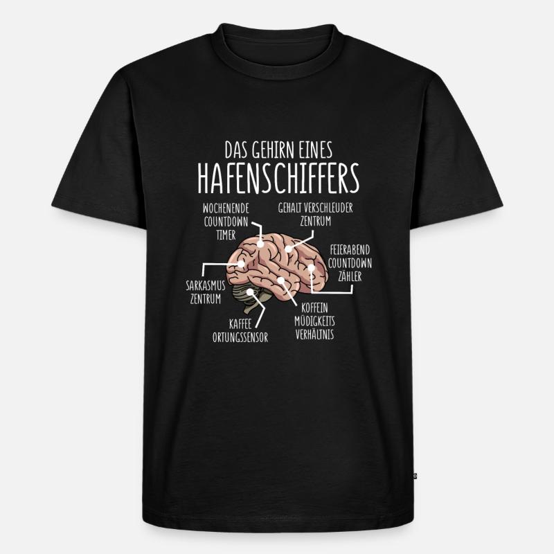 Hafenschiffer Anatomie - Männer Premium Bio T-Shirt - Schwarz