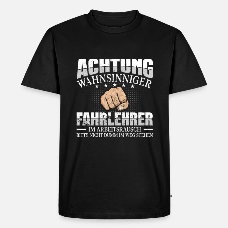 Fahrlehrer - Männer Premium Bio T-Shirt - Schwarz