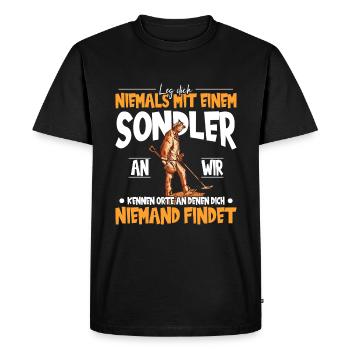 Sondeln Sondel Metalldetektor Schatzsuche - Männer Premium Bio T-Shirt - Schwarz - Vorne - Nico (187cm)