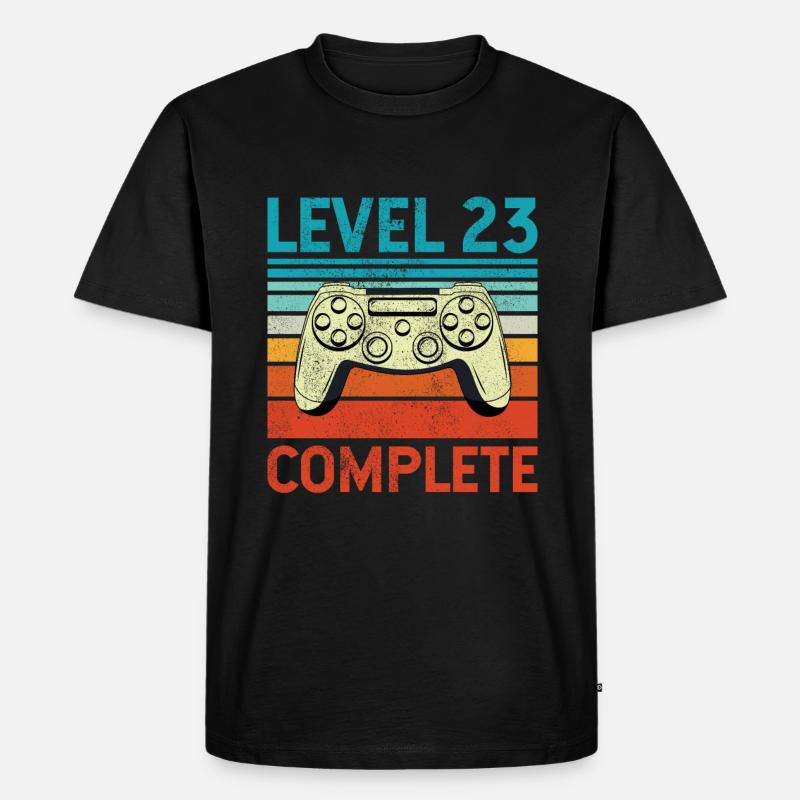 Level 23 Complete - Männer Premium Bio T-Shirt - Schwarz