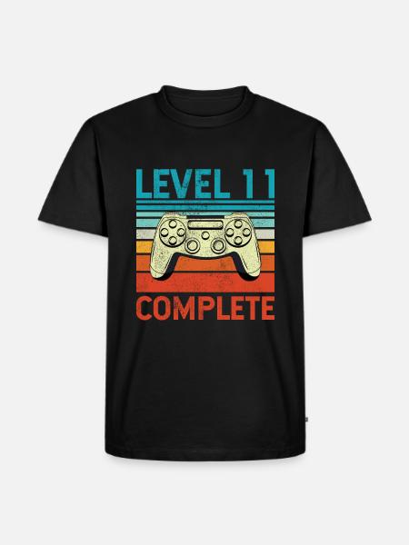 Level 11 Complete - Men's Premium Organic T-Shirt - black