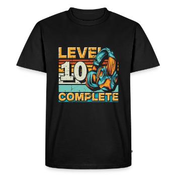 Gaming Birthday Level 10 Complete pour les joueurs. - T-shirt Premium bio Homme - noir - Devant - Nico (187cm)