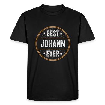 Best Johann Ever First Name Name Gift - Men's Premium Organic T-Shirt - black - Front - Nico (187cm)