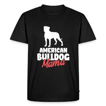 American Bulldog Gift Dogs - Men's Premium Organic T-Shirt - black - Front - Nico (187cm)