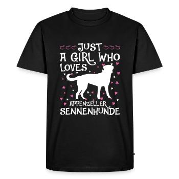 Appenzeller Mountain Dog Gift Dogs - Men's Premium Organic T-Shirt - black - Front - Nico (187cm)