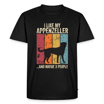 Appenzeller Mountain Dog Gift Dogs - Men's Premium Organic T-Shirt - black - Front - Nico (187cm)