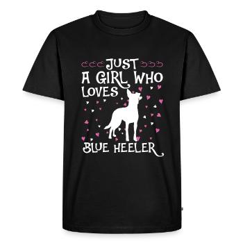 Australian Cattle Dog Gift Dogs - Men's Premium Organic T-Shirt - black - Front - Nico (187cm)