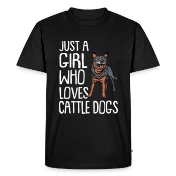Australian Cattle Dog Gift Dogs - Men's Premium Organic T-Shirt - black - Front - Nico (187cm)
