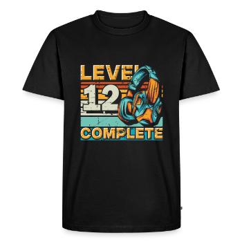 Gaming Birthday Level 12 Complete pour les joueurs. - T-shirt Premium bio Homme - noir - Devant - Nico (187cm)