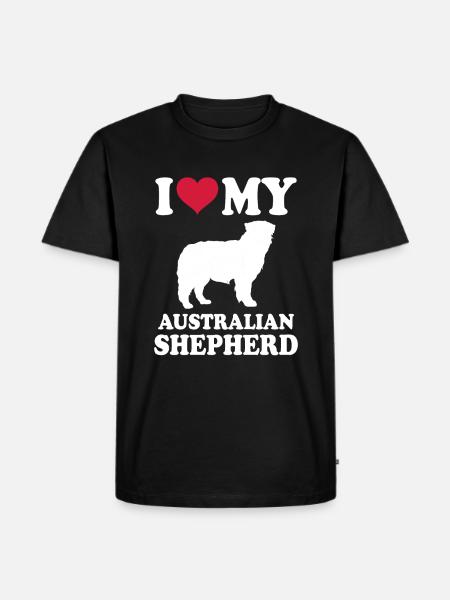 Australian Shepherd Gift Dogs - Men's Premium Organic T-Shirt - black