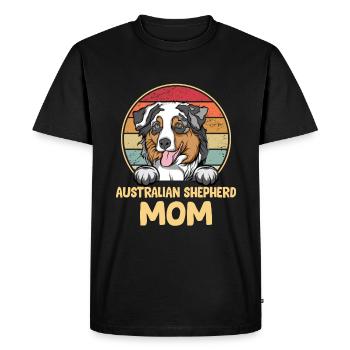 Australian Shepherd Gift Dogs - Men's Premium Organic T-Shirt - black - Front - Nico (187cm)