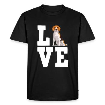 Beagle Gift Dogs - Men's Premium Organic T-Shirt - black - Front - Nico (187cm)