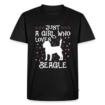 Beagle Gift Dogs - Men's Premium Organic T-Shirt - black - Front - Nico (187cm)